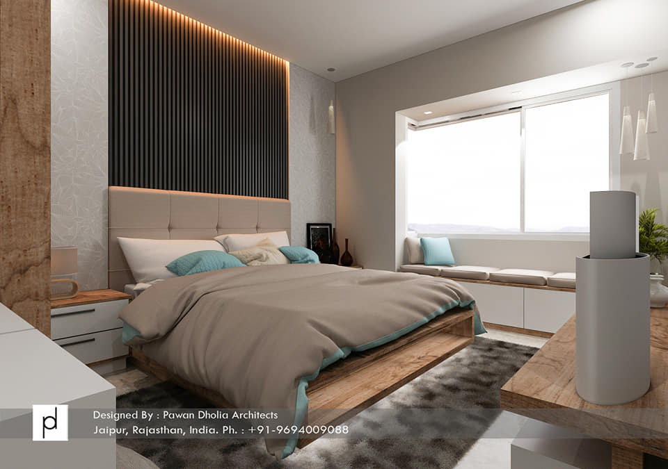 Proposed Master's Bedroom for Mr. Anuj Dubey at Hamilton Homes, Bangalore